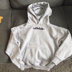 Off-White Light Gray Pullover Hoodie
